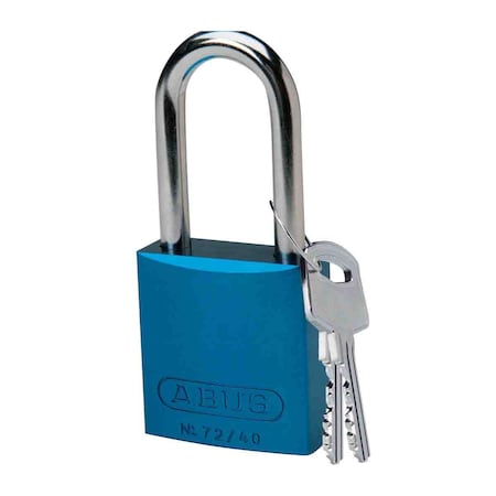 Standard Safety Aluminum Padlock 1.5 In Aluminum Shackle KD Blue